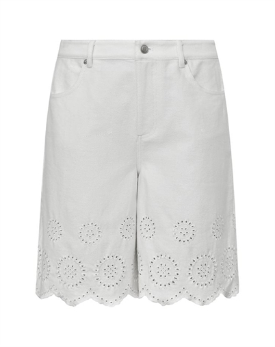 Global F - Talina Scallop Shorts - White